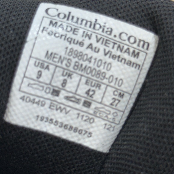 Columbia IVO TRAIL BREEZE Black/white/Tan Men’s Size 9 - Picture 9 of 10